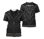 Heren western t-shirt 2 / cowboy zwart linedance t shirt, Verzenden, Nieuw, Zwart