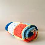 Gehaakte kleurrijke babydeken / retro peutersprei, Ophalen of Verzenden, Zo goed als nieuw, 100 cm of meer, Deken