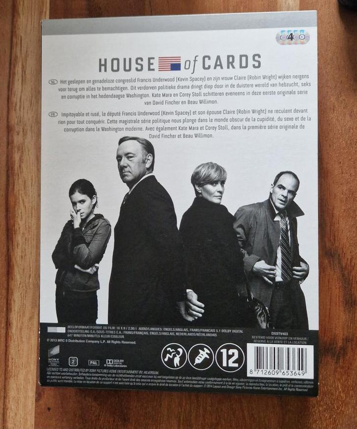 House of Cards - Seizoen 1 DVD, Cd's en Dvd's, Dvd's | Tv en Series, Zo goed als nieuw, Vanaf 12 jaar, Ophalen of Verzenden
