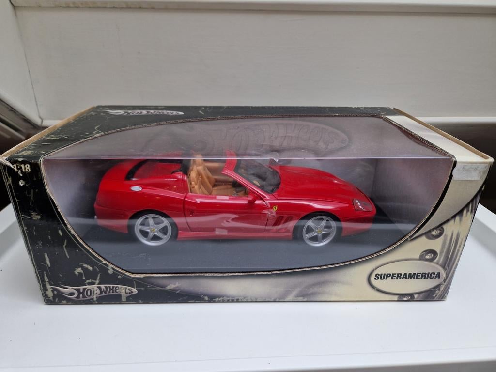 Hot Wheels Ferrari 550 Barchetta Superamerica 1:18, Hobby en Vrije tijd, Modelauto's | 1:18, Zo goed als nieuw, Auto, Hot Wheels