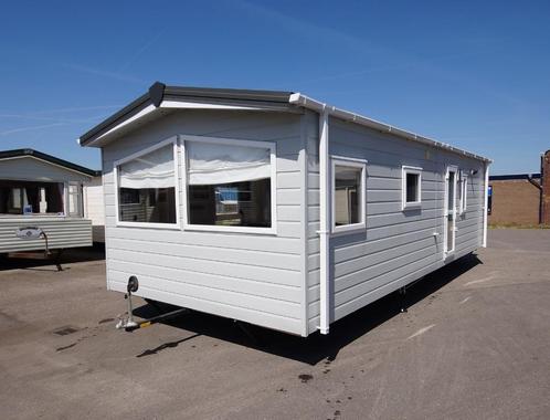 Kunststof Chalet Globus 900 super Bj 2018 2 slpk DG & CV, Caravans en Kamperen, Stacaravans, tot en met 4, Ophalen