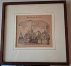 Oude Litho met Zeilboot en Tekst, Ophalen