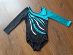 Turnpakje lange mouw maat 104/110, Sport en Fitness, Turnen, Gebruikt, Blauw, Ophalen of Verzenden, Kleiner dan kindermaat 122