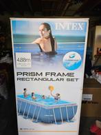 Intex frame opzet zwembad, Tuin en Terras, Zwembaden, 400 cm of meer, Rechthoekig, Opzetzwembad, Zo goed als nieuw