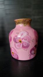 Vaas handbeschilderd, Overige kleuren, Ophalen of Verzenden, Minder dan 50 cm, Glas