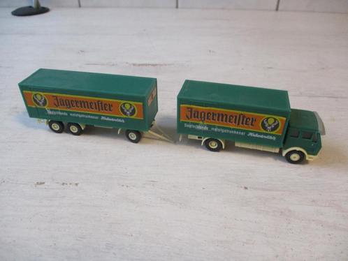 Mercedes vrachtwagen met aanhanger Jagermeister, Hobby en Vrije tijd, Modelauto's | 1:87, Zo goed als nieuw, Bus of Vrachtwagen