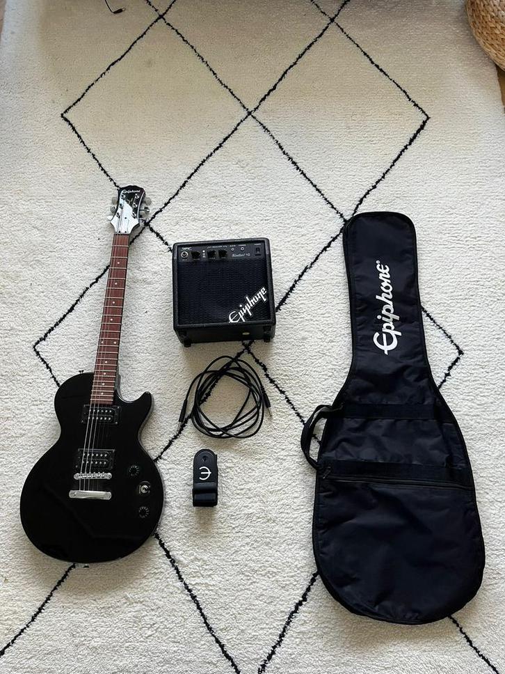 Elektrische gitaar startersset Epiphone, Muziek en Instrumenten, Snaarinstrumenten | Gitaren | Akoestisch, Zo goed als nieuw, Klassieke of Spaanse gitaar