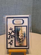 Kaartje condoleance blauw bloem (gladiolen), Ophalen of Verzenden, Nieuw, Overige thema's