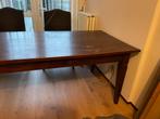Massief houten tafel met 4 Kuka design stoelen, Ophalen, Gebruikt, 100 tot 150 cm, 200 cm of meer