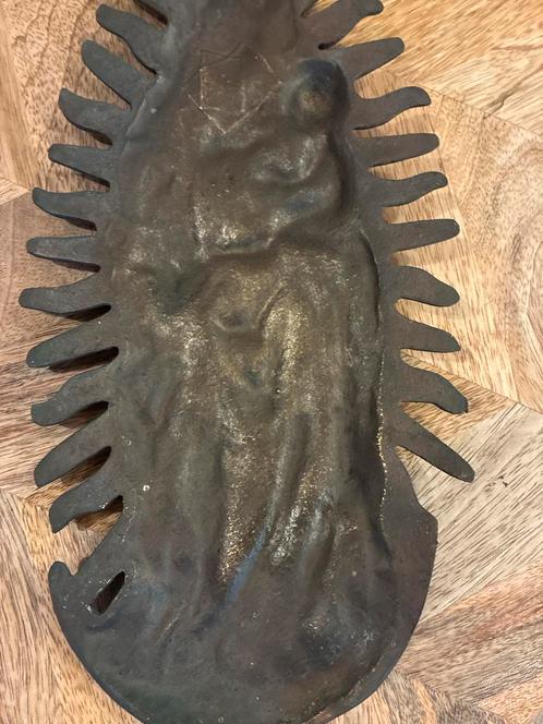 Antieke Bronzen Madonna Muurdecoratie, Antiek en Kunst, Antiek | Koper en Brons, Brons, Ophalen of Verzenden