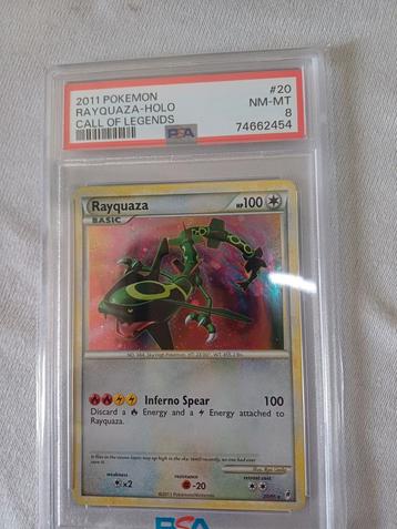 Pokèmon Rayquaza holo 20/95 Call of Legends PSA 8 beschikbaar voor biedingen