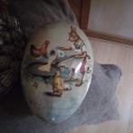 Oud groot paasei papier mache pasen /candy container, Ophalen