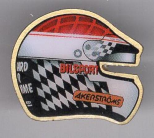 Bilsport Akerströms racehelm PIN ( BLAD5_557 ), Verzamelen, Speldjes, Pins en Buttons, Nieuw, Speldje of Pin, Merk, Verzenden