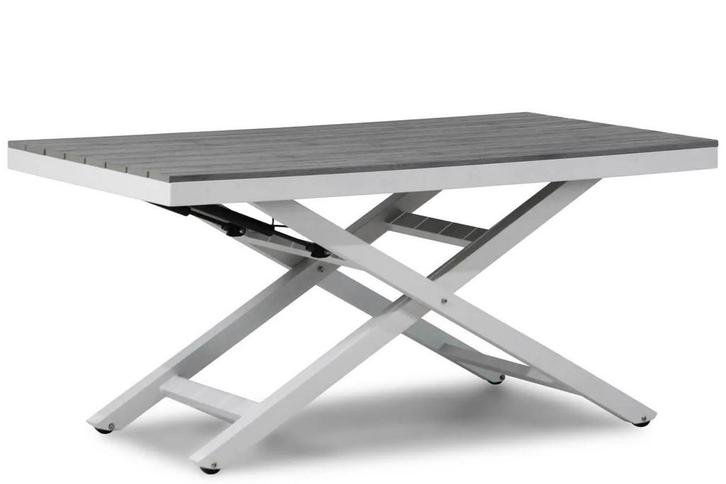 Nieuwe verstelbare tuintafel 140x80cm, Tuin en Terras, Tuintafels, Nieuw, Rechthoekig, Aluminium, Ophalen