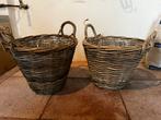 Rieten Mandjes - Set van 2, Tuin en Terras, Bloempotten, Overige materialen, Rond, Zo goed als nieuw, Minder dan 40 cm