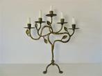 5 Armige kandelaar met takken en bladeren op een driepoot, Ophalen of Verzenden, Overige materialen