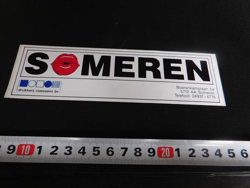 sticker SOMEREN  drukkerij Claessens bv, Verzamelen, Stickers, Zo goed als nieuw, Bedrijf of Vereniging, Ophalen