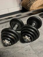 2 x verstelbare dumbells 15 kg dumbell set gewichten, Ophalen, Gebruikt, Schijven, 2 stsngen met sluiters