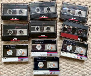 10 Sony UX90 UX60 cassettebandjes UX-90 UX-60 UX 90 60 tapes beschikbaar voor biedingen