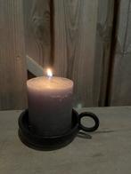 Smeedijzeren Kaarsenhouder met Oor - Kandelaar, Zwart, Nieuw, Ophalen of Verzenden, Metaal