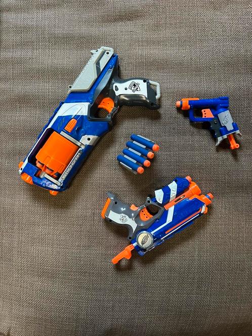 Nerf N-strike ELITE pakket / Firestrike, Strongarm en Jolt, Kinderen en Baby's, Speelgoed | Buiten | Actiespeelgoed, Zo goed als nieuw