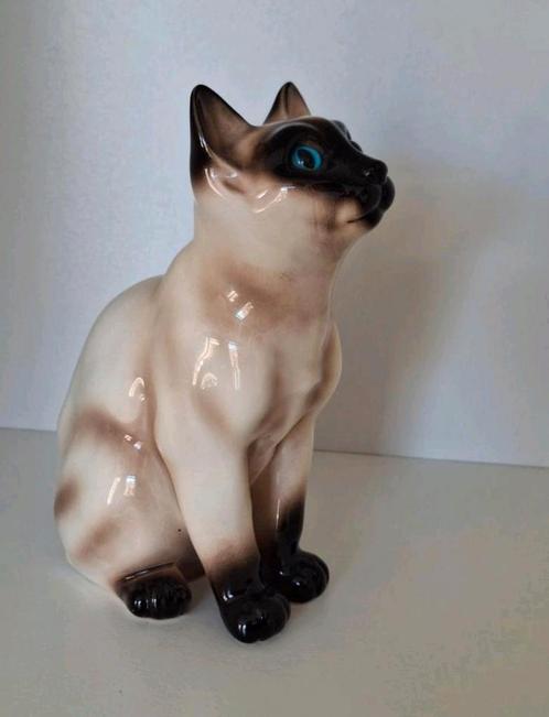 vintage Siamese kattenbeeldje, Verzamelen, Beelden en Beeldjes, Zo goed als nieuw, Dier, Ophalen of Verzenden