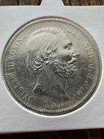 Te koop een zeer mooie PR++ 2,5 gulden Willem 3 uit 1872, Zilver, 2½ gulden, Ophalen of Verzenden, Koning Willem III