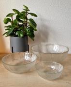 Arcoroc 3 glazen schalen, Gebruikt, Ophalen of Verzenden, Overige stijlen, Glas