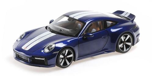 Minichamps 1:18 Porsche 992 Sport Classic Blue, Hobby en Vrije tijd, Modelauto's | 1:18, Nieuw, Auto, MiniChamps, Ophalen of Verzenden