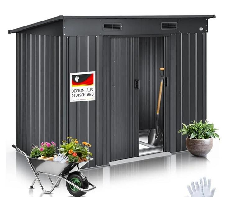 Kesser Metalen Tuinhuis 4m3 - Antraciet NIEUW, Tuin en Terras, Bergingen en Tuinkasten, Nieuw, Overige typen, Metaal, Ophalen