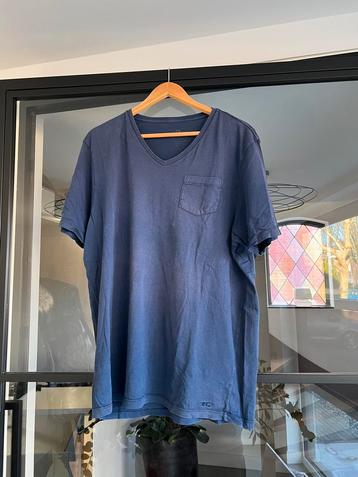 T-shirt V-hals, XL, MC Gregor, kleur blauw