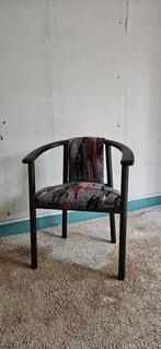 Vintage stoel met kleurrijke retro bekleding, Ophalen, Gebruikt, Bruin, Eén