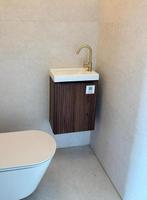 Detremmerie wastafel 40cm walnoot (nieuw, zonder kraan/plug), Huis en Inrichting, Badkamer | Badkamermeubels, Ophalen, Minder dan 50 cm