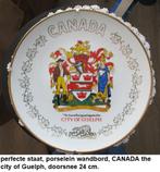 zeer fraai CANADEES porselein wandbord, plaats GUELPH 24 cm, Ophalen of Verzenden, Zo goed als nieuw