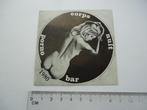 sticker oud Nachtclub sexclub bordeel pinup retro vintage 80, Verzenden, Zo goed als nieuw, Bedrijf of Vereniging