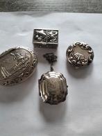 4 antieke zilveren pillen doosjes., Verzenden