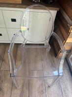 2x Transparant stoelen, Huis en Inrichting, Stoelen, Ophalen, Gebruikt, Grijs, Twee