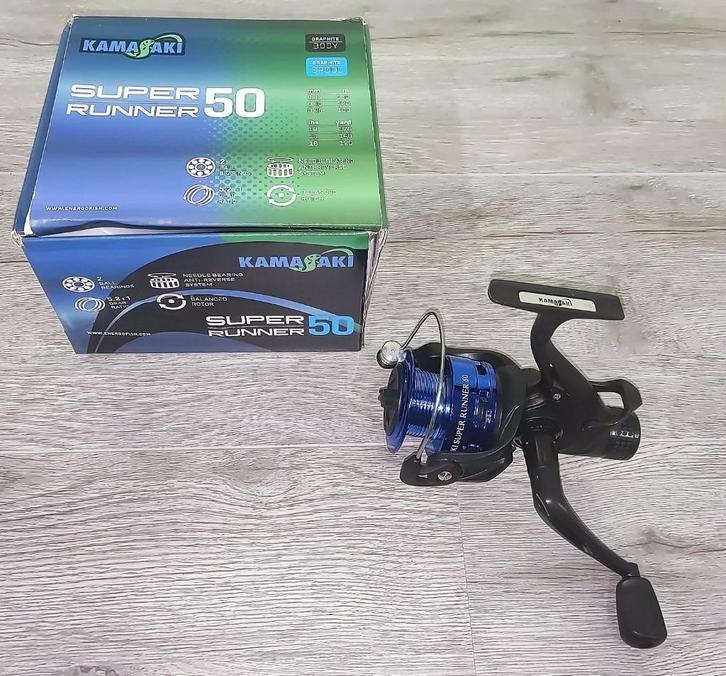 NIEUW Kamasaki Super Runner 5000 Molen Baitrunner 2-Lagers, Watersport en Boten, Hengelsport | Algemeen, Nieuw, Molen, Ophalen of Verzenden