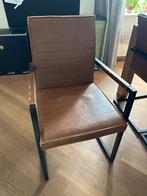 Cognac Eetkamerstoel - Gratis Ophalen voor eind aug., Huis en Inrichting, Stoelen, Ophalen, Gebruikt, Bruin, Leer