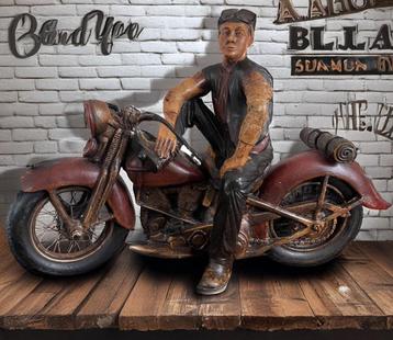 Vintage motorbeeld Harley stijl beschikbaar voor biedingen