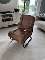Fauteuil Ivar - Stof - Cognac - Industrieel, Huis en Inrichting, Fauteuils, Ophalen of Verzenden, Zo goed als nieuw, Stof