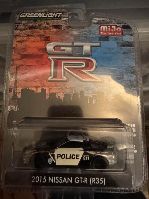 Greenlight Nissan GT-R Mijo Exclusives Police, Hobby en Vrije tijd, Modelauto's | Overige schalen, Nieuw, Ophalen of Verzenden