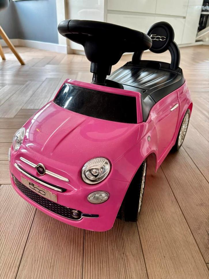 Roze Fiat 500 Loopauto voor Meisjes, Kinderen en Baby's, Speelgoed | Buiten | Voertuigen en Loopfietsen, Gebruikt, Loopvoertuig