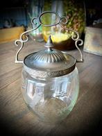 Koektrommel Koek pot Antiek glas vintage curiosa Cookie jar, Antiek en Kunst, Antiek | Glas en Kristal, Verzenden
