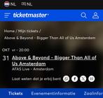 Above & Beyond, Tickets en Kaartjes, Twee personen