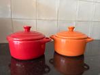 10 leuke oranje en rode stoofpotjes cocottes, Ophalen of Verzenden, Zo goed als nieuw, Overige materialen, Overige typen