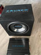 Crunch subwoofer en versteker 1000watts, Auto diversen, Autospeakers, Ophalen of Verzenden, Zo goed als nieuw