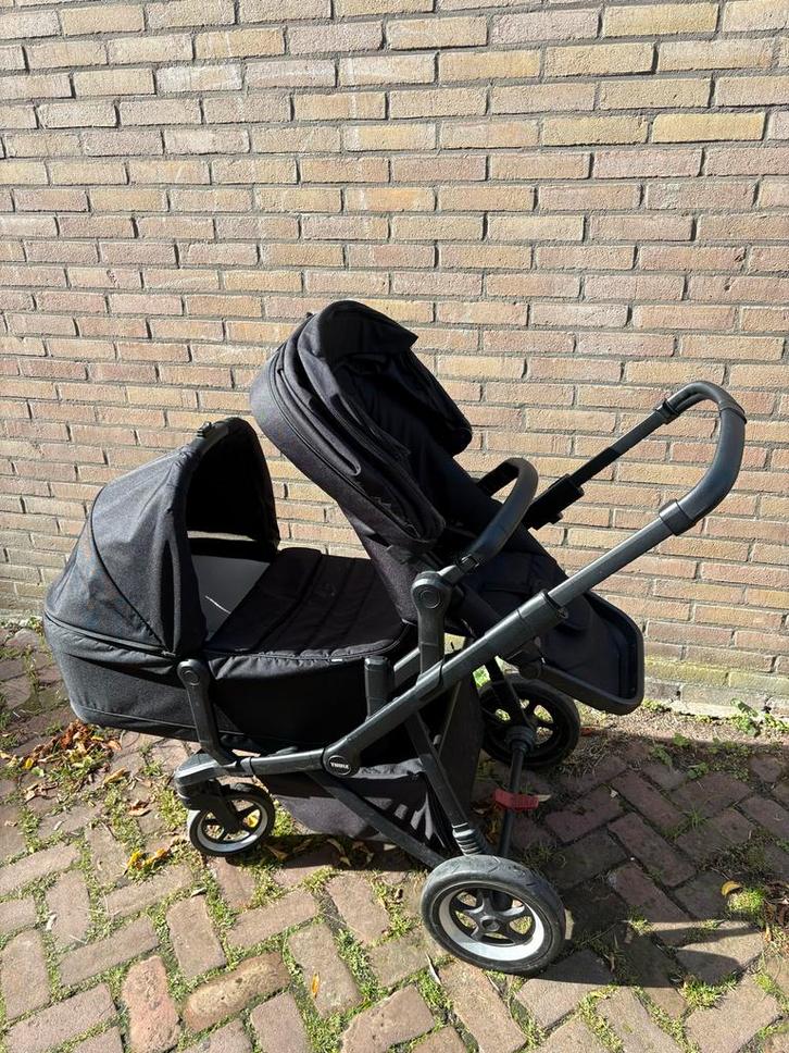 Thule Sleek Duowagen - Zwart - Zo Goed Als Nieuw!, Kinderen en Baby's, Kinderwagens en Combinaties, Zo goed als nieuw, Combiwagen