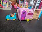 Barbie Chelsea auto met caravan, Kinderen en Baby's, Speelgoed | Poppen, Gebruikt, Ophalen, Barbie