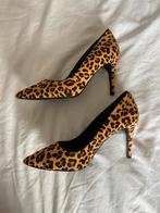 Dune London pumps maat 40 leer luipaardprint, Beige, Ophalen of Verzenden, Zo goed als nieuw, Pumps